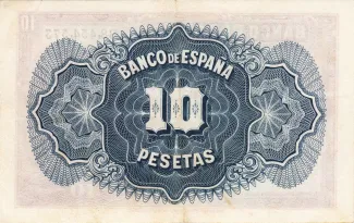 Spain 10 Pesetas, 1935 reverse