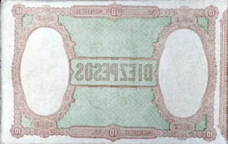 Spain 10 Pesos Fuertes, 1868 reverse