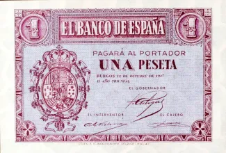 Spain 1 Peseta, 1937 obverse