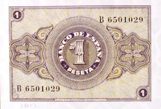 Spain 1 Peseta, 1937 reverse