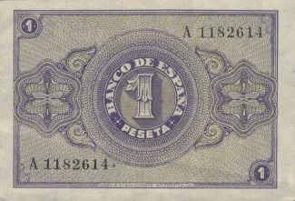 Spain 1 Peseta, 1938 reverse