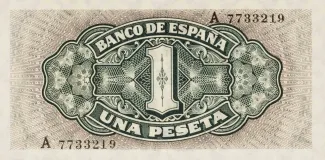 Spain 1 Peseta, 1940 reverse