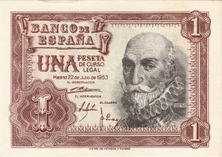 Spain 1 Peseta, 1953 obverse