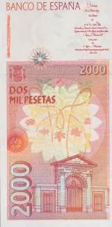 Spain 2.000 Pesetas, 1992 reverse