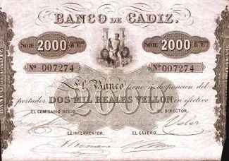 Spain 2.000 Reales de Vellón, obverse