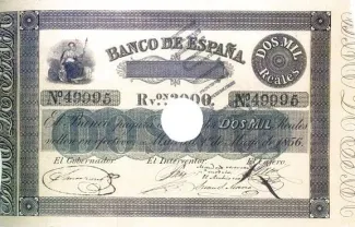 Spain 2.000 Reales de Vellón, 1856 obverse