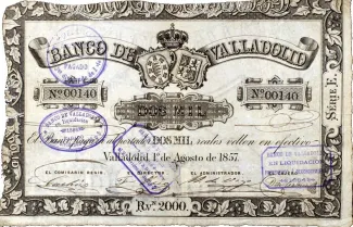 Spain 2.000 Reales de Vellón, 1857 obverse