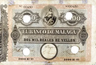 Spain 2.000 Reales de Vellón, 1865 obverse