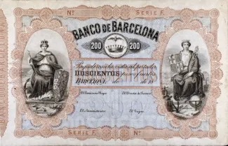 Spain 200 Pesos Fuertes, 1868 obverse