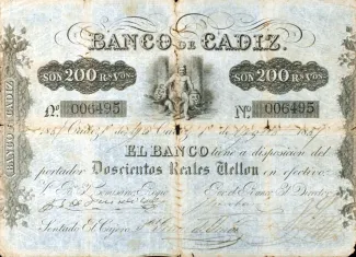 Spain 200 Reales de Vellón, obverse