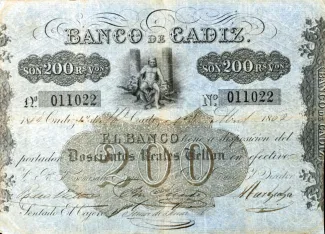 Spain 200 Reales de Vellón, obverse