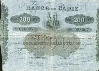 Spain 200 Reales de Vellón, obverse