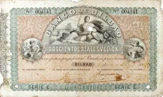 Spain 200 Reales de Vellón, 1857 obverse