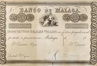 Spain 200 Reales de Vellón, 1860 obverse