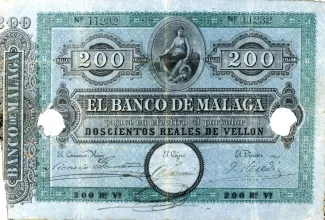 Spain 200 Reales de Vellón, 1865 obverse