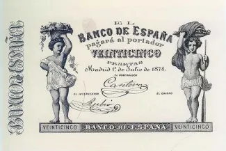 Spain 25 Pesetas, 1874 obverse