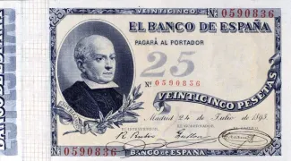 Spain 25 Pesetas, 1893 obverse