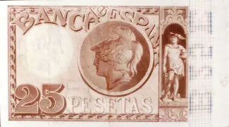 Spain 25 Pesetas, 1893 reverse