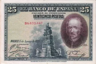 Spain 25 Pesetas, 1928 obverse