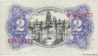 Spain 2 Pesetas, 1938 reverse