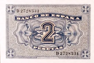 Spain 2 Pesetas, 1938 reverse