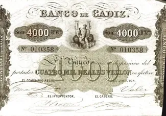 Spain 4.000 Reales de Vellón, obverse