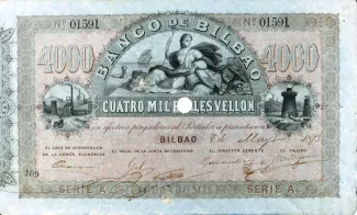 Spain 4.000 Reales de Vellón, 1857 obverse