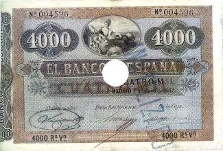 Spain 4.000 Reales de Vellón, 1862 obverse