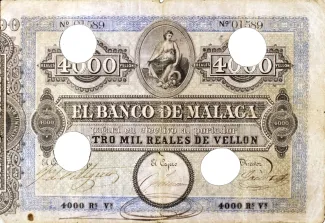 Spain 4.000 Reales de Vellón, 1865 obverse