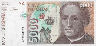 Spain 5.000 Pesetas, 1992 obverse