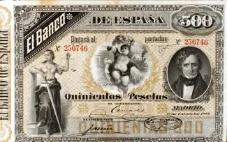 Spain 500 Pesetas, 1884 obverse