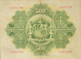 Spain 500 Pesetas, 1907 reverse