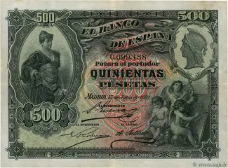 Spain 500 Pesetas, 1907 obverse