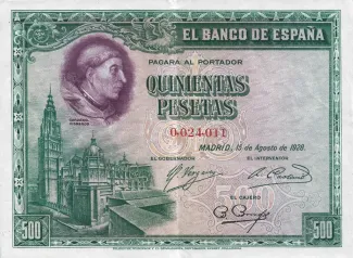 Spain 500 Pesetas, 1928 obverse