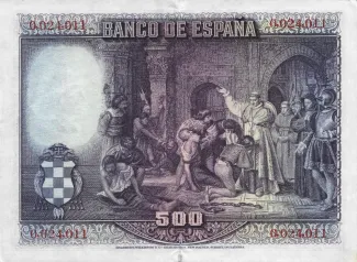 Spain 500 Pesetas, 1928 reverse