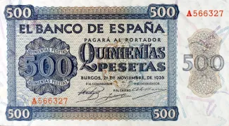 Spain 500 Pesetas, 1936 obverse
