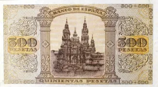 Spain 500 Pesetas, 1938 reverse