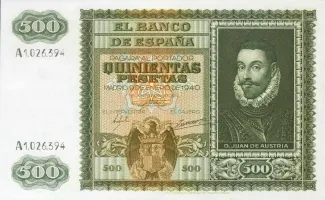 Spain 500 Pesetas, 1940 obverse