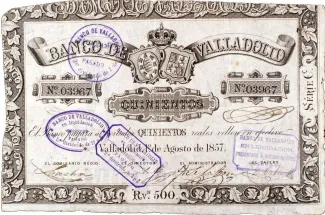 Spain 500 Reales de Vellón, 1857 obverse