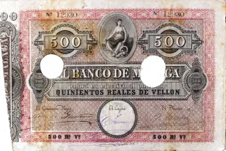 Spain 500 Reales de Vellón, 1865 obverse