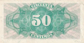 Spain 50 Centimos, 1937 reverse