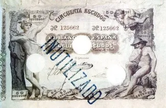 Spain 50 Escudos, 1870 obverse