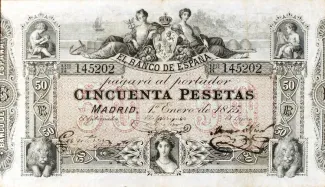 Spain 50 Pesetas, 1875 obverse