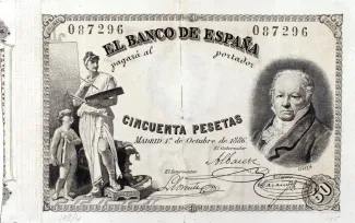 Spain 50 Pesetas, 1886 obverse
