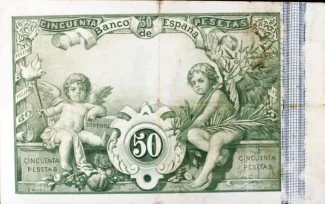 Spain 50 Pesetas, 1889 reverse
