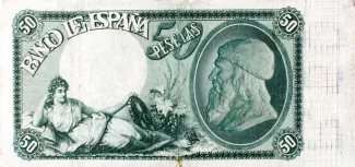 Spain 50 Pesetas, 1899 reverse