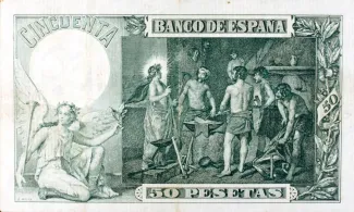 Spain 50 Pesetas, 1902 reverse
