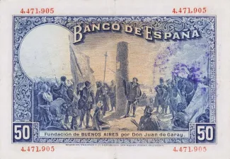 Spain 50 Pesetas, 1931 reverse