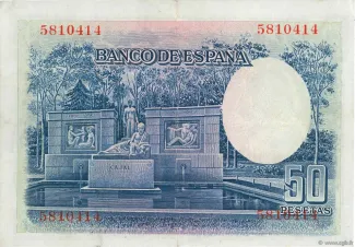 Spain 50 Pesetas, 1935 reverse