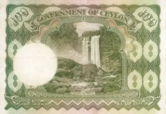 Sri Lanka 100 Rupees - George VI, 1941-1945 reverse
